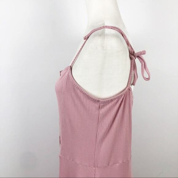 NWT Topshop Ribbed Button Front Mini Dress in Pink 10 - Picture 7 of 12